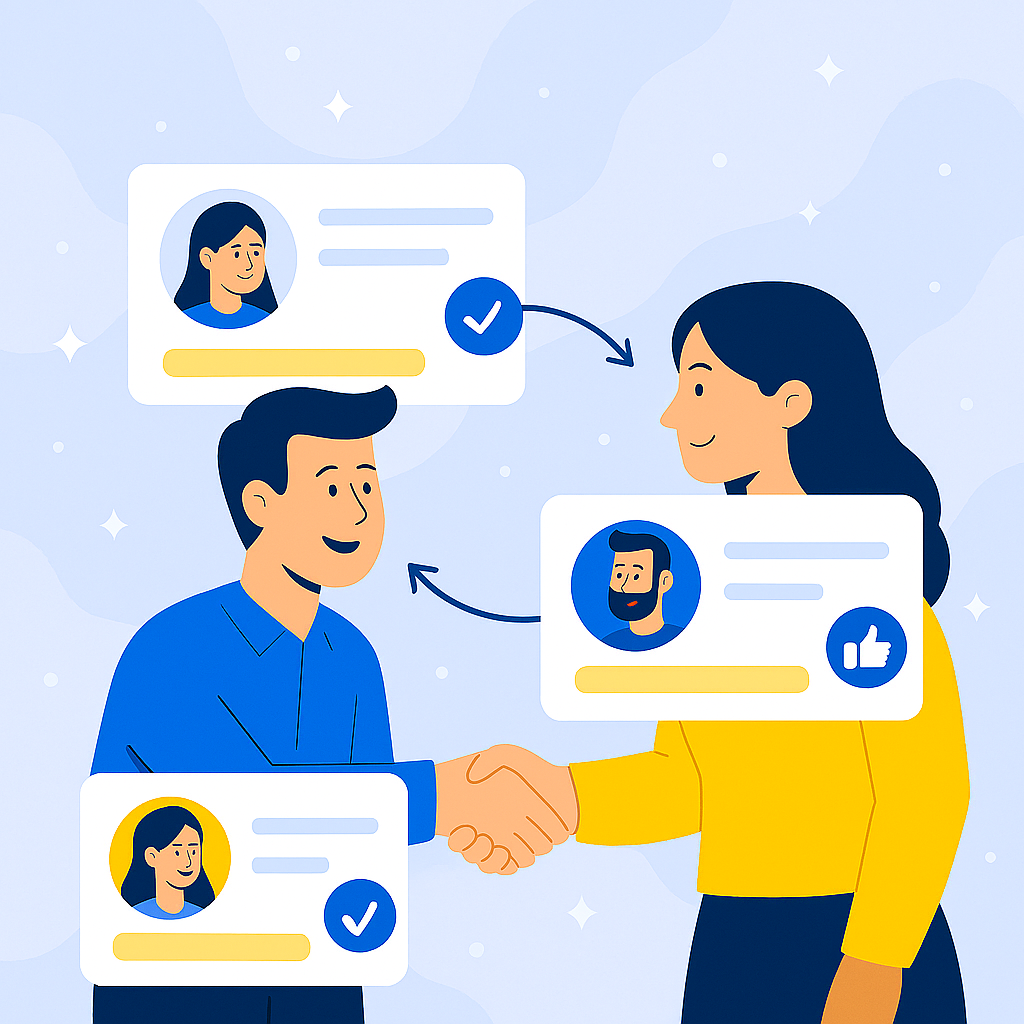 Handshake between a hiring manager and a candidate