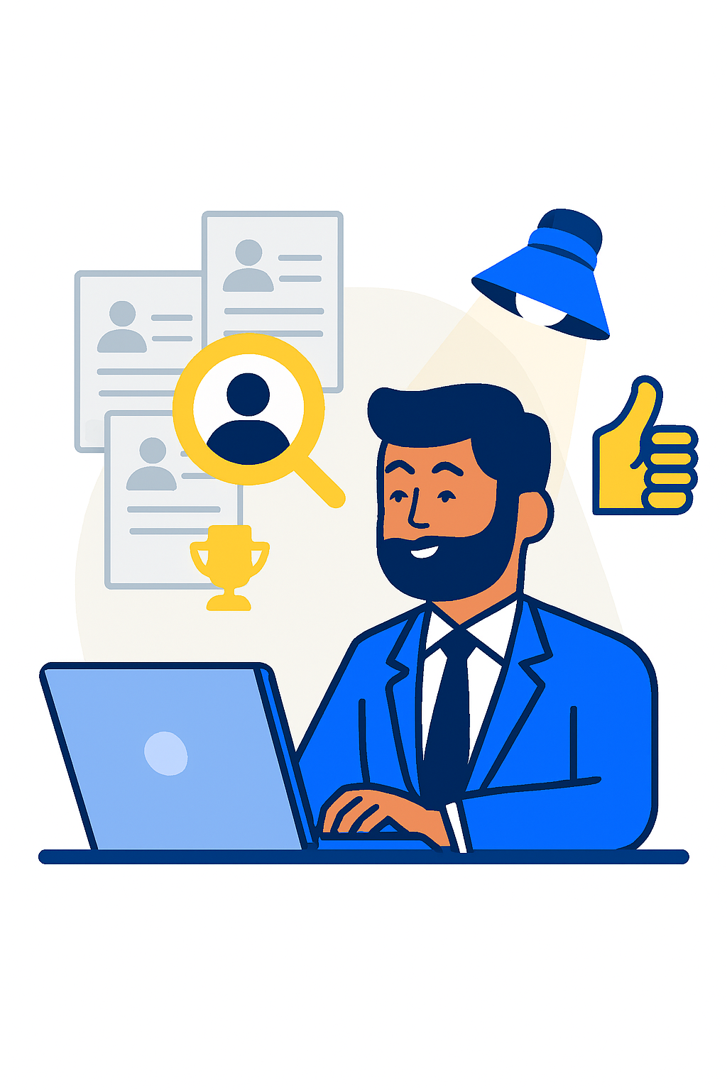 Employer reviewing candidate portfolio