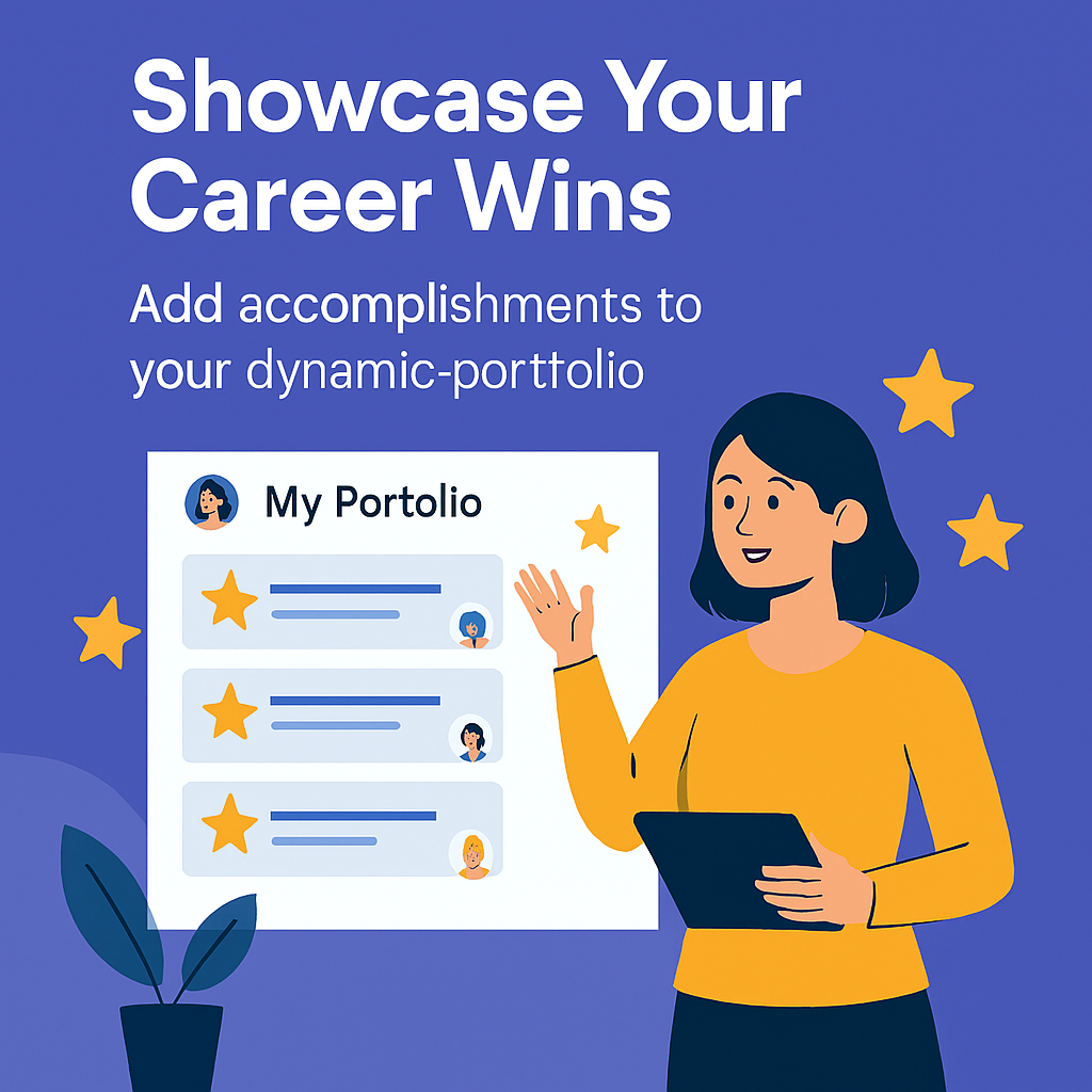 Screen showing a clean professional portfolio layout